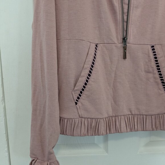 Smartwool Active Reset Pullover 1/2 Zip Womens Medium Woodrose Pink Long Sleeve - Picture 5 of 9